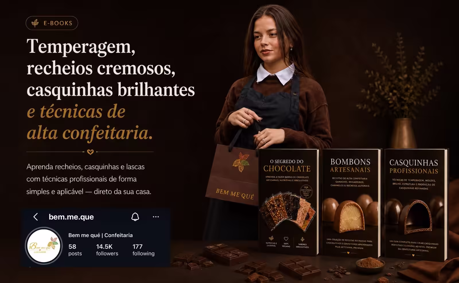 Coleção de ebooks de chocolate — Temperagem, recheios cremosos e técnicas de alta confeitaria por Judith Kolker