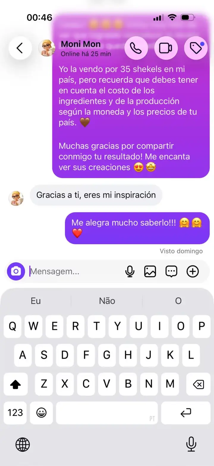 Depoimento 8 — aluna do ebook O Segredo do Chocolate