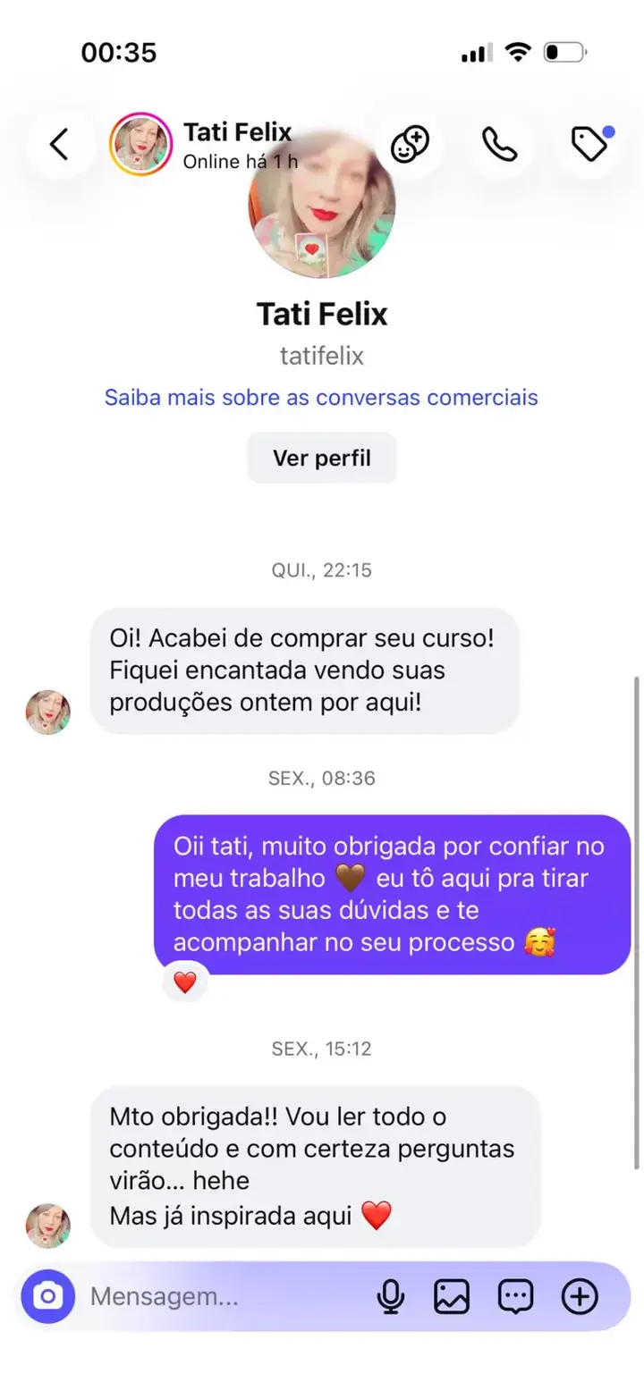 Depoimento 4 — aluna do ebook O Segredo do Chocolate